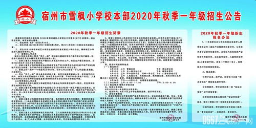 雪楓小學(xué)教育集團(tuán)2020年秋季一年級招生公告及招生輔助服務(wù)說明